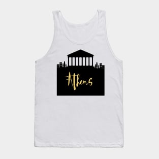 ATHENS GREECE DESIGNER SILHOUETTE SKYLINE ART Tank Top